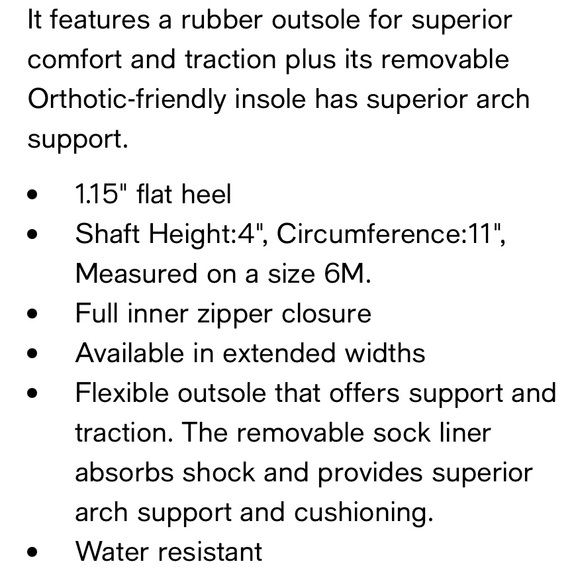 Water Resistant Black Comfort Boots, by Easy Spirit, Size 12m - Picture 11 of 11